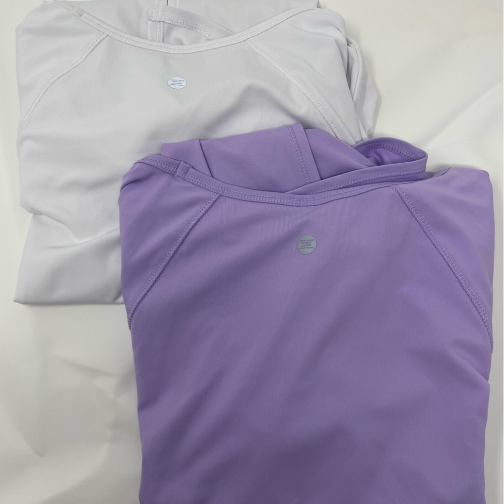 Purple and White Athletic Tops